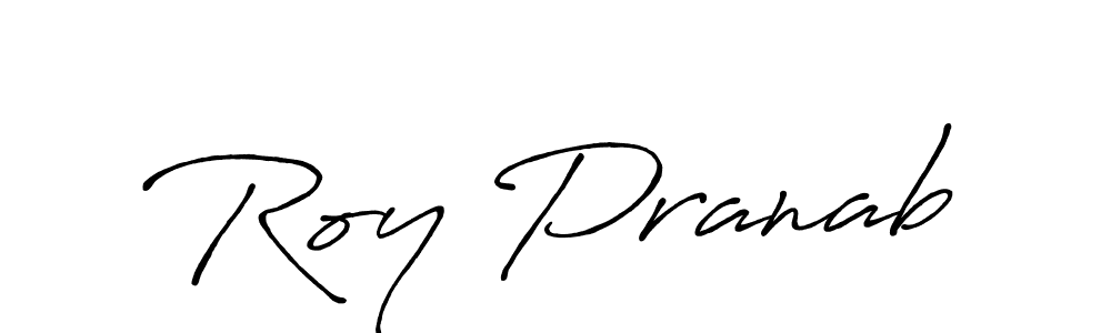 Roy Pranab stylish signature style. Best Handwritten Sign (Antro_Vectra_Bolder) for my name. Handwritten Signature Collection Ideas for my name Roy Pranab. Roy Pranab signature style 7 images and pictures png