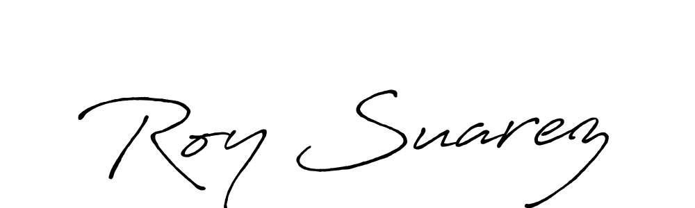 Antro_Vectra_Bolder is a professional signature style that is perfect for those who want to add a touch of class to their signature. It is also a great choice for those who want to make their signature more unique. Get Roy Suarez name to fancy signature for free. Roy Suarez signature style 7 images and pictures png