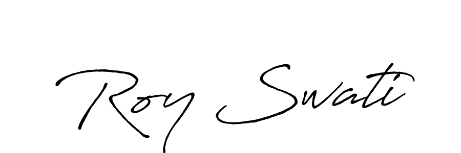 Also You can easily find your signature by using the search form. We will create Roy Swati name handwritten signature images for you free of cost using Antro_Vectra_Bolder sign style. Roy Swati signature style 7 images and pictures png