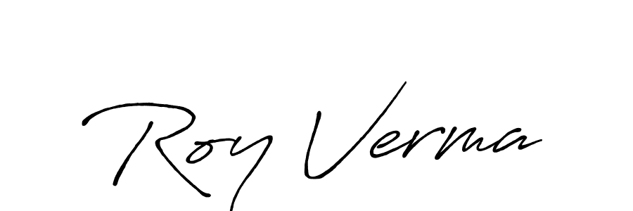 Also we have Roy Verma name is the best signature style. Create professional handwritten signature collection using Antro_Vectra_Bolder autograph style. Roy Verma signature style 7 images and pictures png