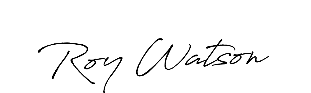 Roy Watson stylish signature style. Best Handwritten Sign (Antro_Vectra_Bolder) for my name. Handwritten Signature Collection Ideas for my name Roy Watson. Roy Watson signature style 7 images and pictures png