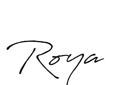 if you are searching for the best signature style for your name Roya. so please give up your signature search. here we have designed multiple signature styles  using Antro_Vectra_Bolder. Roya signature style 7 images and pictures png