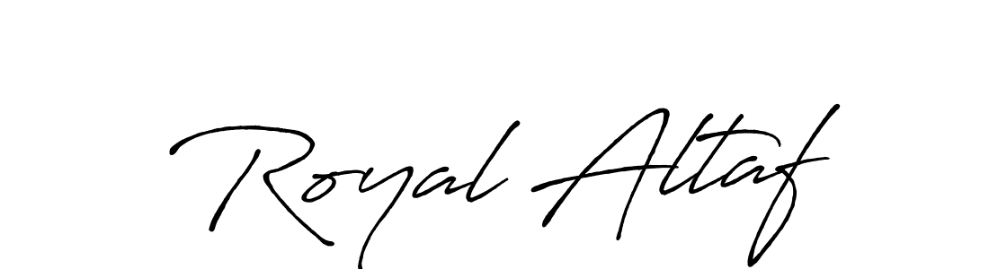 How to make Royal Altaf name signature. Use Antro_Vectra_Bolder style for creating short signs online. This is the latest handwritten sign. Royal Altaf signature style 7 images and pictures png