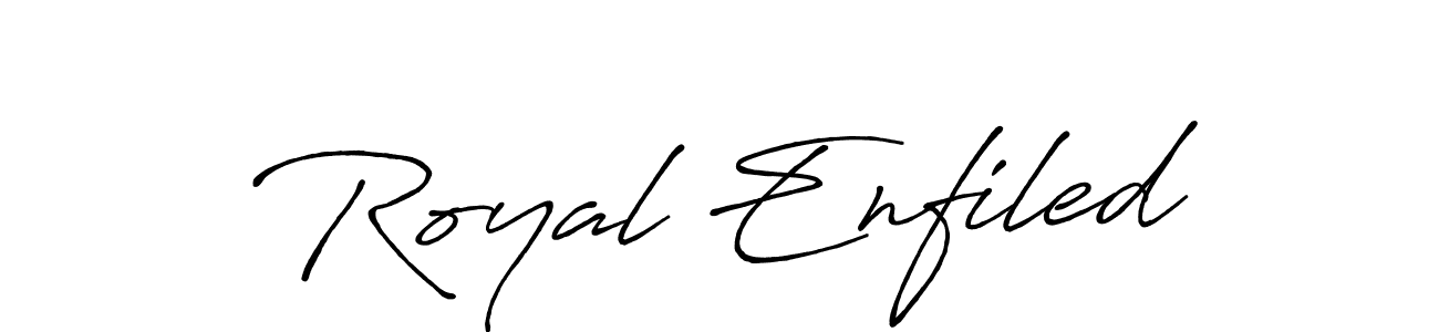 Design your own signature with our free online signature maker. With this signature software, you can create a handwritten (Antro_Vectra_Bolder) signature for name Royal Enfiled. Royal Enfiled signature style 7 images and pictures png