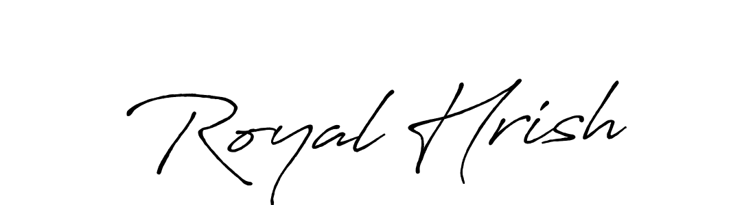 Also we have Royal Hrish name is the best signature style. Create professional handwritten signature collection using Antro_Vectra_Bolder autograph style. Royal Hrish signature style 7 images and pictures png