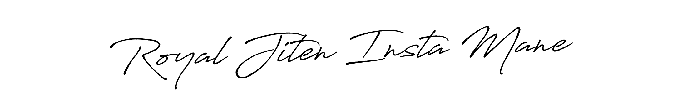 Use a signature maker to create a handwritten signature online. With this signature software, you can design (Antro_Vectra_Bolder) your own signature for name Royal Jiten Insta Mane. Royal Jiten Insta Mane signature style 7 images and pictures png