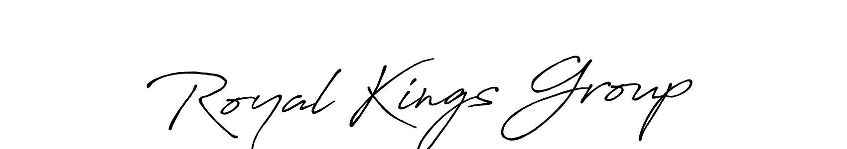 Similarly Antro_Vectra_Bolder is the best handwritten signature design. Signature creator online .You can use it as an online autograph creator for name Royal Kings Group. Royal Kings Group signature style 7 images and pictures png