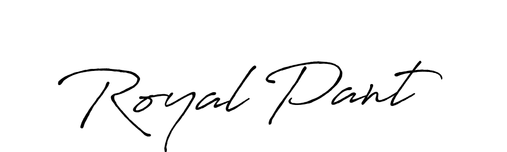 Design your own signature with our free online signature maker. With this signature software, you can create a handwritten (Antro_Vectra_Bolder) signature for name Royal Pant. Royal Pant signature style 7 images and pictures png