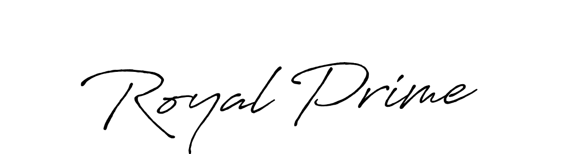 Create a beautiful signature design for name Royal Prime. With this signature (Antro_Vectra_Bolder) fonts, you can make a handwritten signature for free. Royal Prime signature style 7 images and pictures png