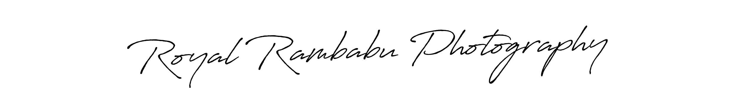 Design your own signature with our free online signature maker. With this signature software, you can create a handwritten (Antro_Vectra_Bolder) signature for name Royal Rambabu Photography. Royal Rambabu Photography signature style 7 images and pictures png