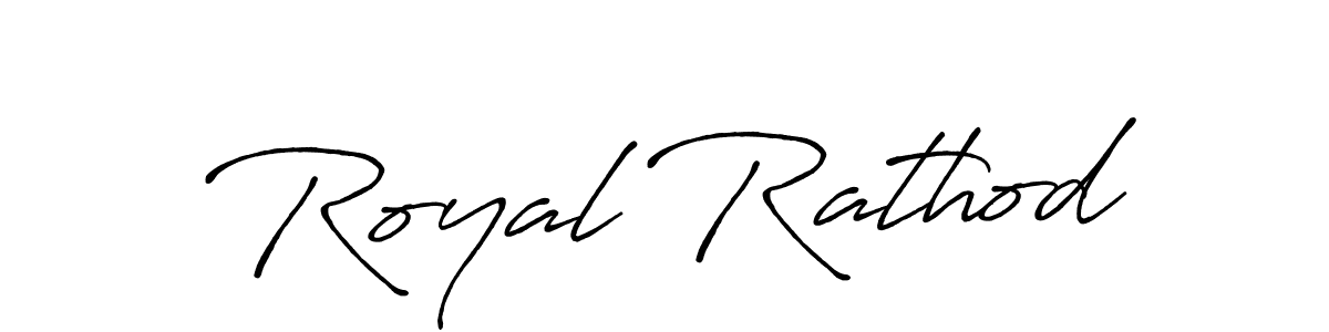 How to make Royal Rathod name signature. Use Antro_Vectra_Bolder style for creating short signs online. This is the latest handwritten sign. Royal Rathod signature style 7 images and pictures png