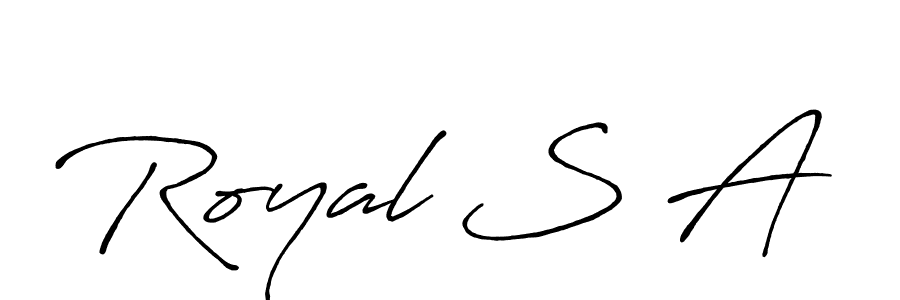 This is the best signature style for the Royal S A name. Also you like these signature font (Antro_Vectra_Bolder). Mix name signature. Royal S A signature style 7 images and pictures png