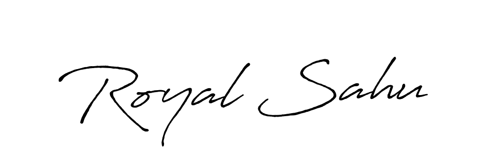 Similarly Antro_Vectra_Bolder is the best handwritten signature design. Signature creator online .You can use it as an online autograph creator for name Royal Sahu. Royal Sahu signature style 7 images and pictures png