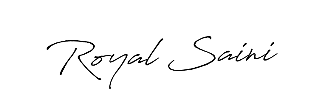 Royal Saini stylish signature style. Best Handwritten Sign (Antro_Vectra_Bolder) for my name. Handwritten Signature Collection Ideas for my name Royal Saini. Royal Saini signature style 7 images and pictures png