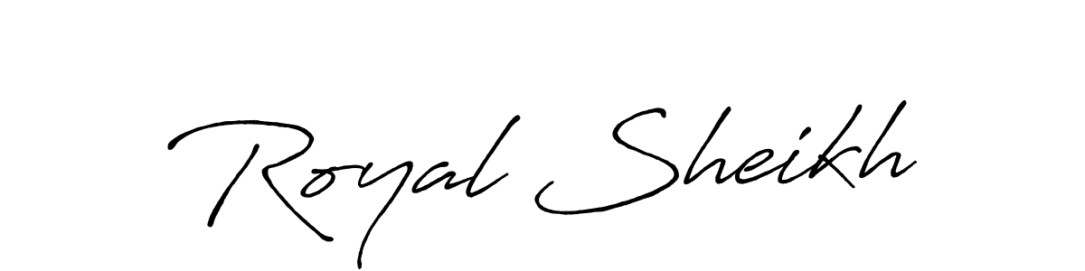 How to make Royal Sheikh name signature. Use Antro_Vectra_Bolder style for creating short signs online. This is the latest handwritten sign. Royal Sheikh signature style 7 images and pictures png