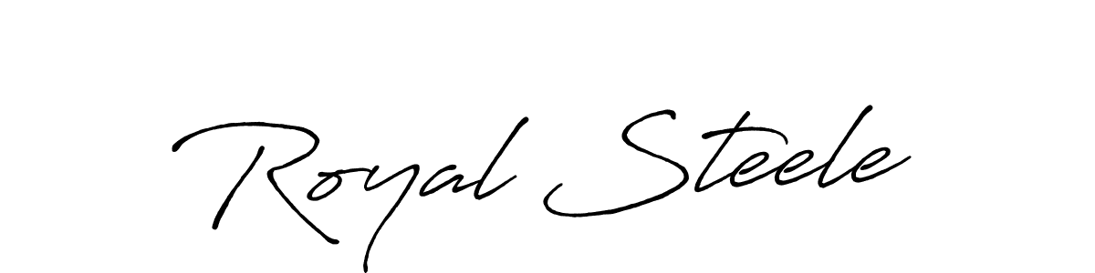 Design your own signature with our free online signature maker. With this signature software, you can create a handwritten (Antro_Vectra_Bolder) signature for name Royal Steele. Royal Steele signature style 7 images and pictures png