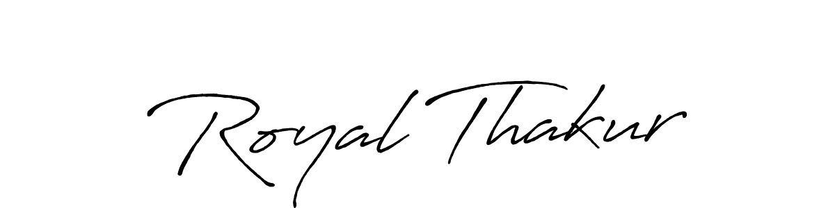 Royal Thakur stylish signature style. Best Handwritten Sign (Antro_Vectra_Bolder) for my name. Handwritten Signature Collection Ideas for my name Royal Thakur. Royal Thakur signature style 7 images and pictures png