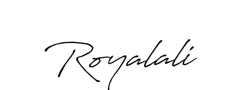 How to make Royalali signature? Antro_Vectra_Bolder is a professional autograph style. Create handwritten signature for Royalali name. Royalali signature style 7 images and pictures png