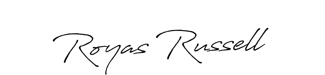 Make a beautiful signature design for name Royas Russell. Use this online signature maker to create a handwritten signature for free. Royas Russell signature style 7 images and pictures png