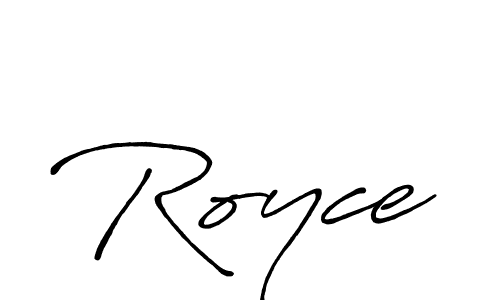 Create a beautiful signature design for name Royce. With this signature (Antro_Vectra_Bolder) fonts, you can make a handwritten signature for free. Royce signature style 7 images and pictures png