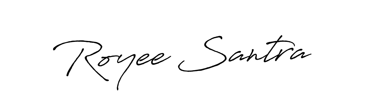 How to make Royee Santra signature? Antro_Vectra_Bolder is a professional autograph style. Create handwritten signature for Royee Santra name. Royee Santra signature style 7 images and pictures png