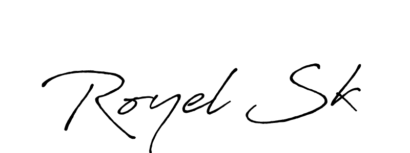 You should practise on your own different ways (Antro_Vectra_Bolder) to write your name (Royel Sk) in signature. don't let someone else do it for you. Royel Sk signature style 7 images and pictures png