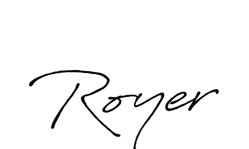 Also You can easily find your signature by using the search form. We will create Royer name handwritten signature images for you free of cost using Antro_Vectra_Bolder sign style. Royer signature style 7 images and pictures png