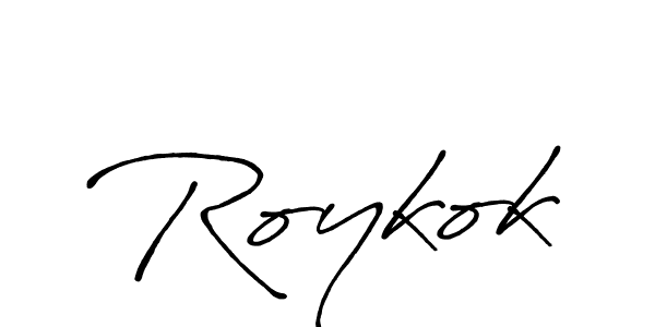 It looks lik you need a new signature style for name Roykok. Design unique handwritten (Antro_Vectra_Bolder) signature with our free signature maker in just a few clicks. Roykok signature style 7 images and pictures png