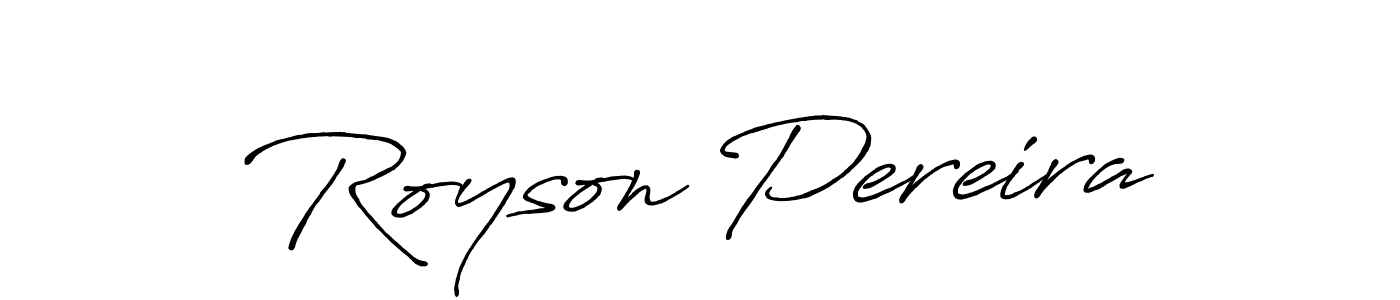 It looks lik you need a new signature style for name Royson Pereira. Design unique handwritten (Antro_Vectra_Bolder) signature with our free signature maker in just a few clicks. Royson Pereira signature style 7 images and pictures png