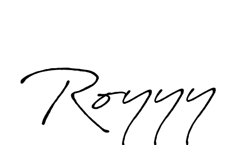if you are searching for the best signature style for your name Royyy. so please give up your signature search. here we have designed multiple signature styles  using Antro_Vectra_Bolder. Royyy signature style 7 images and pictures png