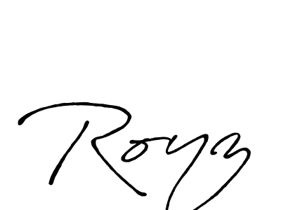 if you are searching for the best signature style for your name Royz. so please give up your signature search. here we have designed multiple signature styles  using Antro_Vectra_Bolder. Royz signature style 7 images and pictures png