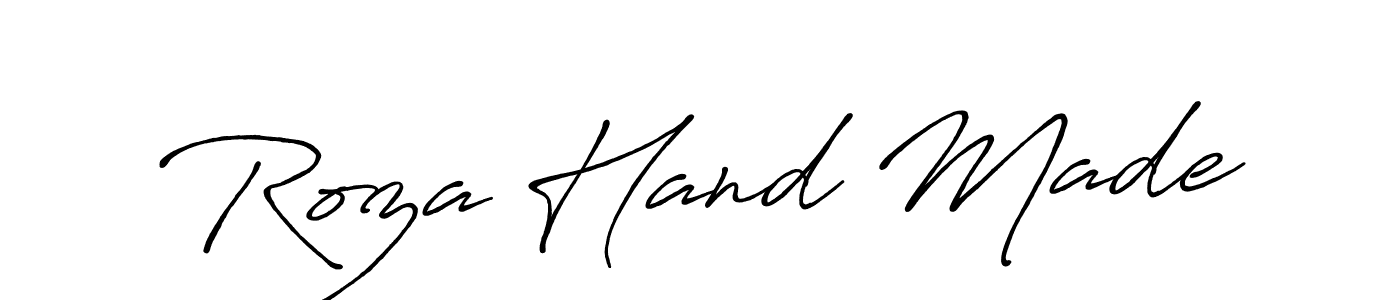 Roza Hand Made stylish signature style. Best Handwritten Sign (Antro_Vectra_Bolder) for my name. Handwritten Signature Collection Ideas for my name Roza Hand Made. Roza Hand Made signature style 7 images and pictures png