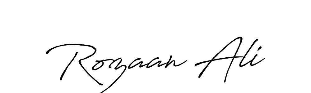 The best way (Antro_Vectra_Bolder) to make a short signature is to pick only two or three words in your name. The name Rozaan Ali include a total of six letters. For converting this name. Rozaan Ali signature style 7 images and pictures png