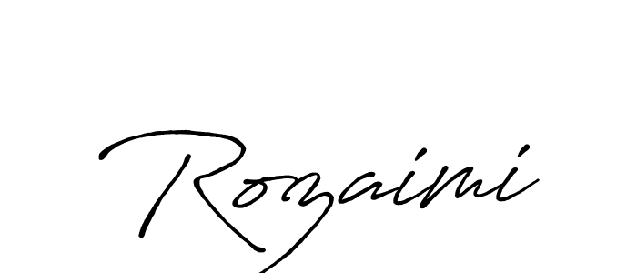 How to make Rozaimi signature? Antro_Vectra_Bolder is a professional autograph style. Create handwritten signature for Rozaimi name. Rozaimi signature style 7 images and pictures png