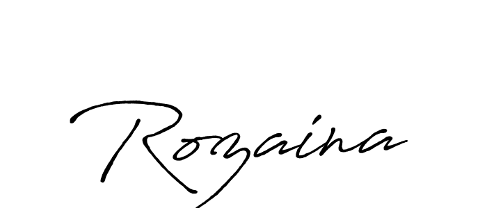 Make a beautiful signature design for name Rozaina. With this signature (Antro_Vectra_Bolder) style, you can create a handwritten signature for free. Rozaina signature style 7 images and pictures png