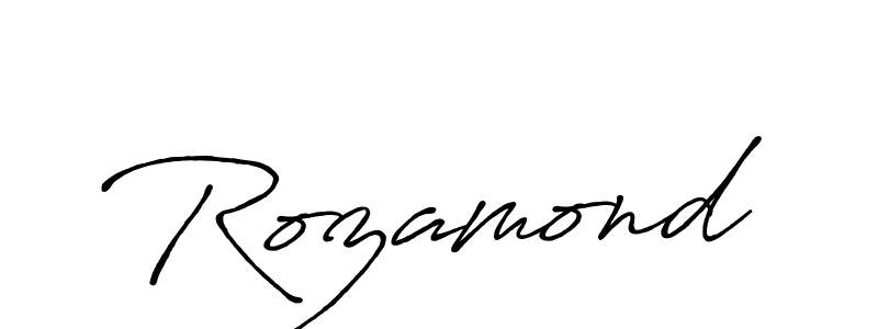 Design your own signature with our free online signature maker. With this signature software, you can create a handwritten (Antro_Vectra_Bolder) signature for name Rozamond. Rozamond signature style 7 images and pictures png