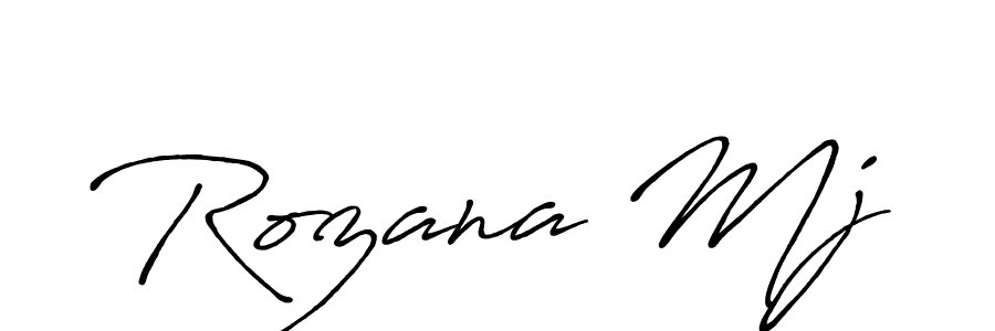 You should practise on your own different ways (Antro_Vectra_Bolder) to write your name (Rozana Mj) in signature. don't let someone else do it for you. Rozana Mj signature style 7 images and pictures png