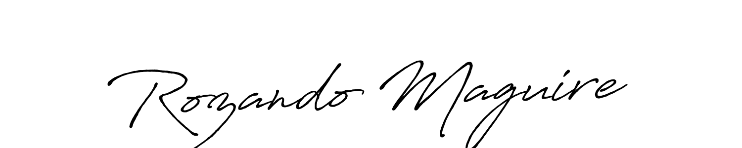 Make a beautiful signature design for name Rozando Maguire. With this signature (Antro_Vectra_Bolder) style, you can create a handwritten signature for free. Rozando Maguire signature style 7 images and pictures png