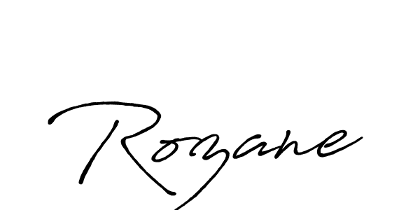Create a beautiful signature design for name Rozane. With this signature (Antro_Vectra_Bolder) fonts, you can make a handwritten signature for free. Rozane signature style 7 images and pictures png