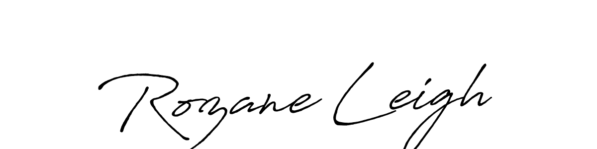 You can use this online signature creator to create a handwritten signature for the name Rozane Leigh. This is the best online autograph maker. Rozane Leigh signature style 7 images and pictures png