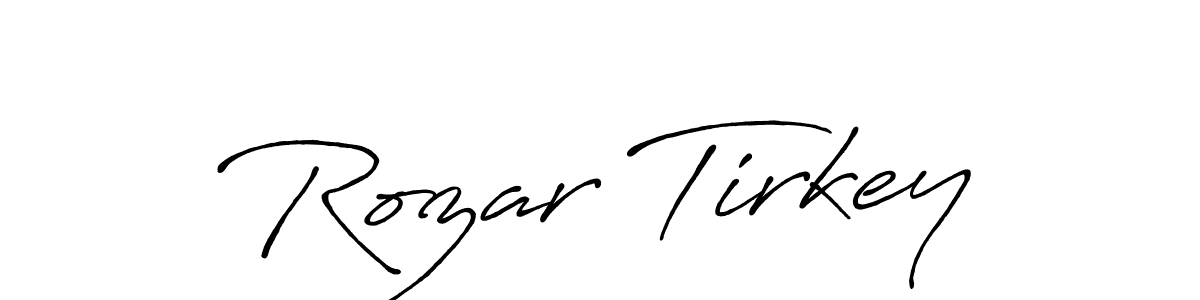 Also You can easily find your signature by using the search form. We will create Rozar Tirkey name handwritten signature images for you free of cost using Antro_Vectra_Bolder sign style. Rozar Tirkey signature style 7 images and pictures png