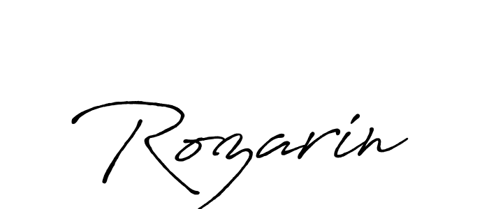How to make Rozarin signature? Antro_Vectra_Bolder is a professional autograph style. Create handwritten signature for Rozarin name. Rozarin signature style 7 images and pictures png
