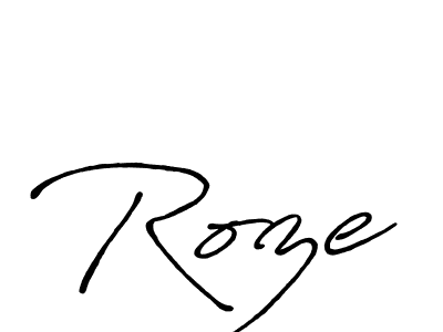 Create a beautiful signature design for name Roze. With this signature (Antro_Vectra_Bolder) fonts, you can make a handwritten signature for free. Roze signature style 7 images and pictures png