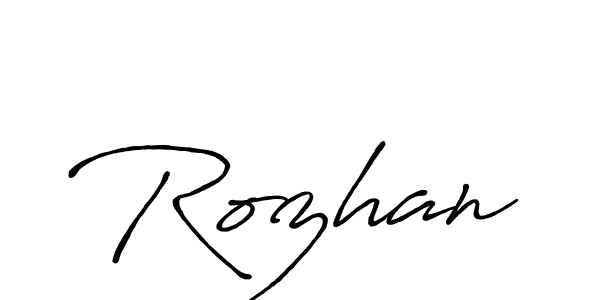 Make a beautiful signature design for name Rozhan. Use this online signature maker to create a handwritten signature for free. Rozhan signature style 7 images and pictures png