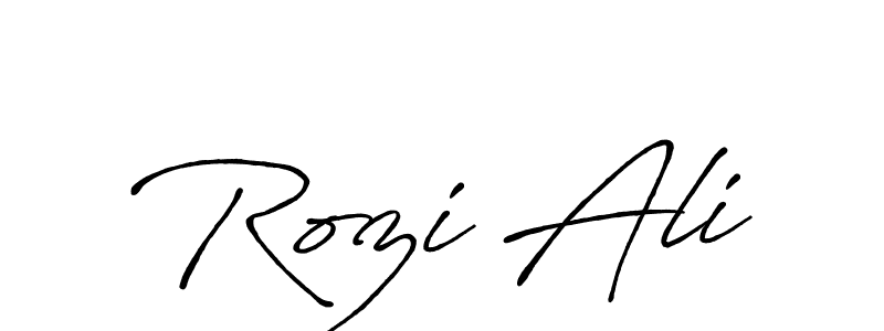 Also You can easily find your signature by using the search form. We will create Rozi Ali name handwritten signature images for you free of cost using Antro_Vectra_Bolder sign style. Rozi Ali signature style 7 images and pictures png