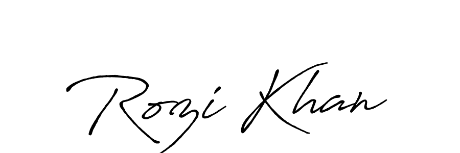 Rozi Khan stylish signature style. Best Handwritten Sign (Antro_Vectra_Bolder) for my name. Handwritten Signature Collection Ideas for my name Rozi Khan. Rozi Khan signature style 7 images and pictures png