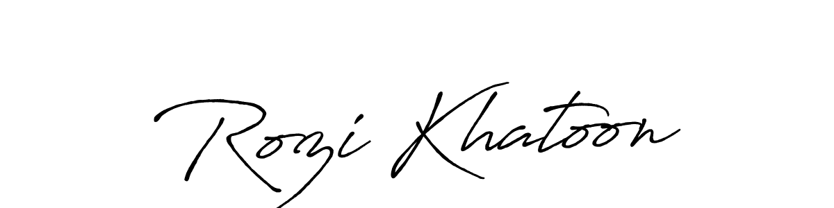 How to make Rozi Khatoon signature? Antro_Vectra_Bolder is a professional autograph style. Create handwritten signature for Rozi Khatoon name. Rozi Khatoon signature style 7 images and pictures png