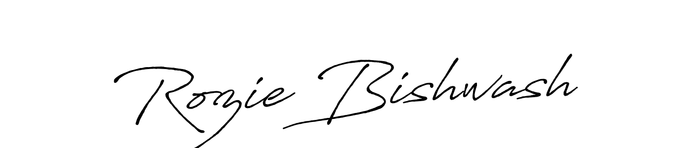 Similarly Antro_Vectra_Bolder is the best handwritten signature design. Signature creator online .You can use it as an online autograph creator for name Rozie Bishwash. Rozie Bishwash signature style 7 images and pictures png