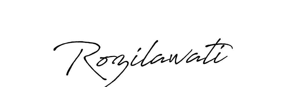 Create a beautiful signature design for name Rozilawati. With this signature (Antro_Vectra_Bolder) fonts, you can make a handwritten signature for free. Rozilawati signature style 7 images and pictures png