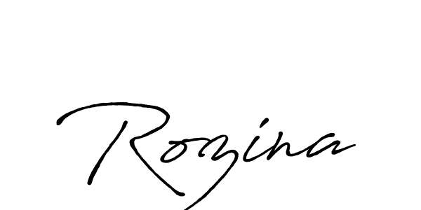 Make a beautiful signature design for name Rozina. With this signature (Antro_Vectra_Bolder) style, you can create a handwritten signature for free. Rozina signature style 7 images and pictures png